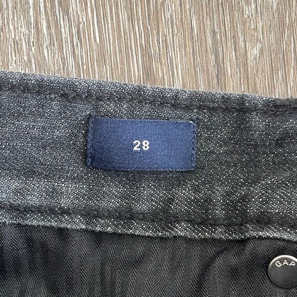 GAP Vintage Black Button Fly Denim Mini Skirt - Size: 28 - Picture 4 of 7